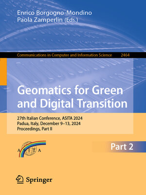 cover image of Geomatics for Green and Digital Transition